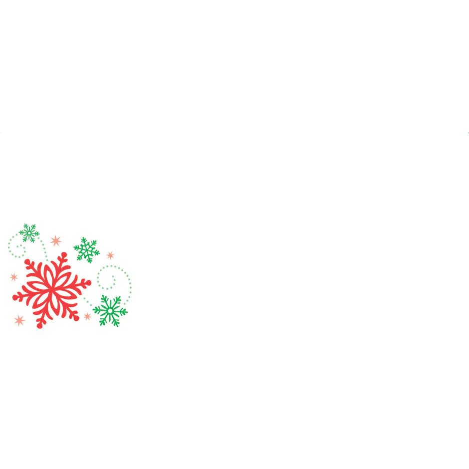 White Envelopes with Snowflakes (25ct)