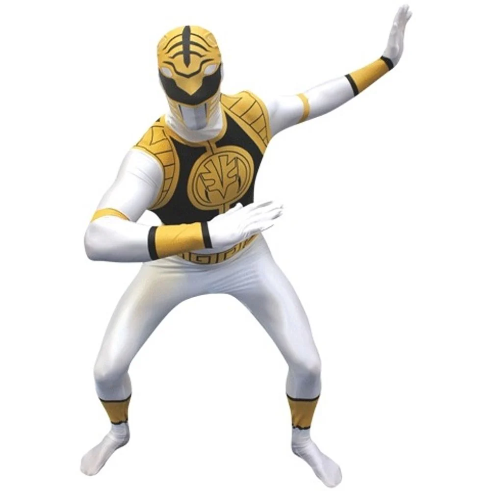 WHITE POWER RANGERS ADULT MORPHSUIT X-LARGE