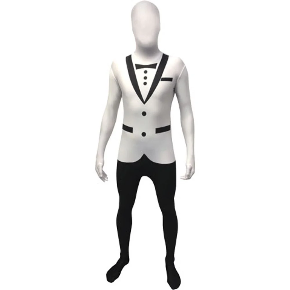 White Tuxedo Adult Morphsuit X-large