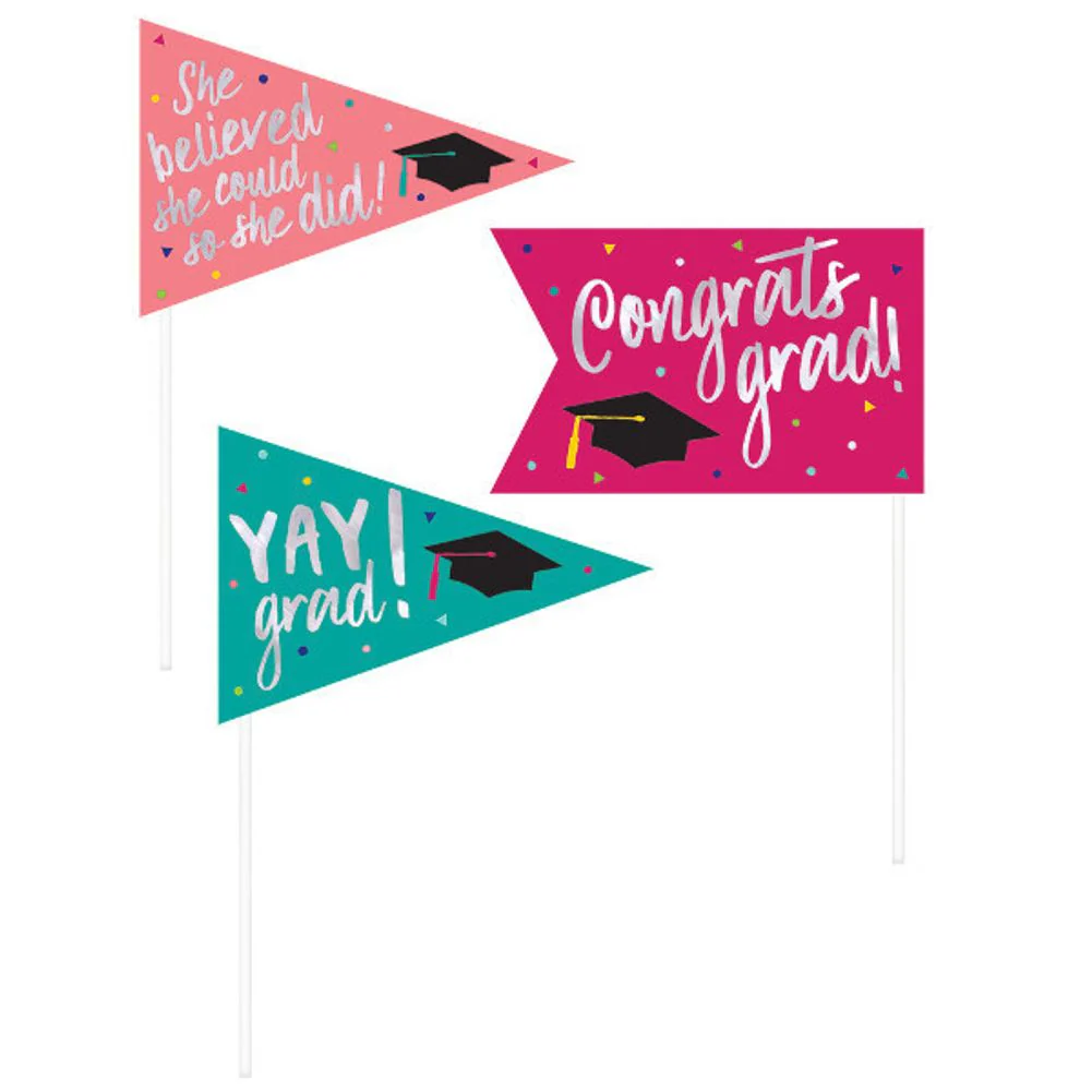 Yay Grad Pennant Picks (6 ct)