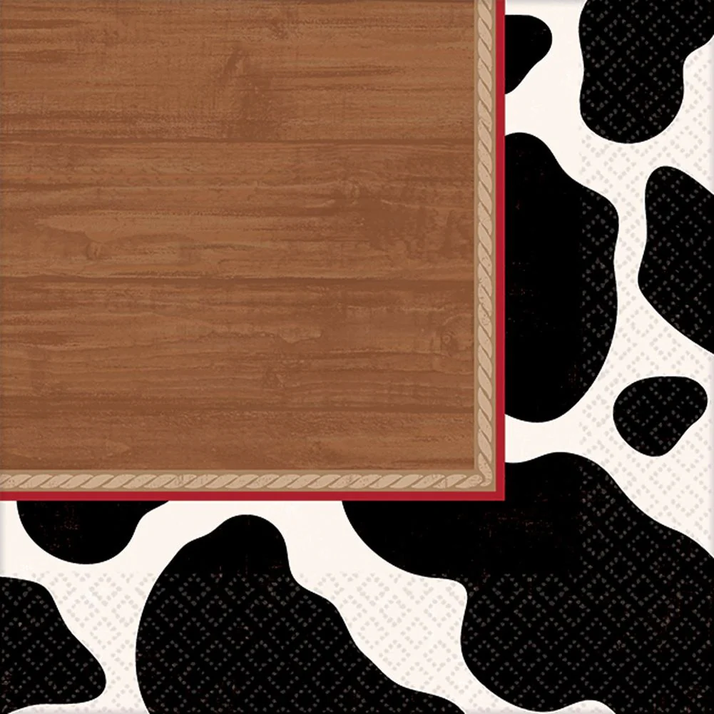 Yee-haw Cow Print Beverage Napkins (16 ct)