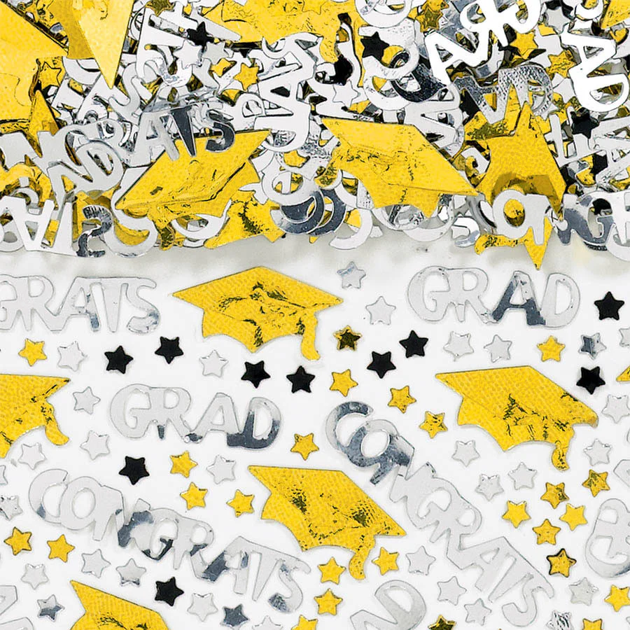 Yellow Congrats Grad Confetti