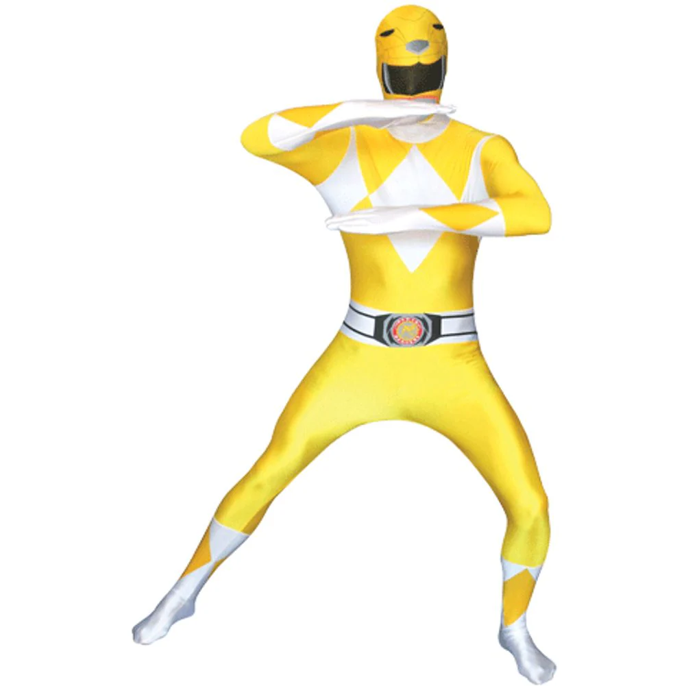 Yellow Power Rangers Adult Morphsuit Medium