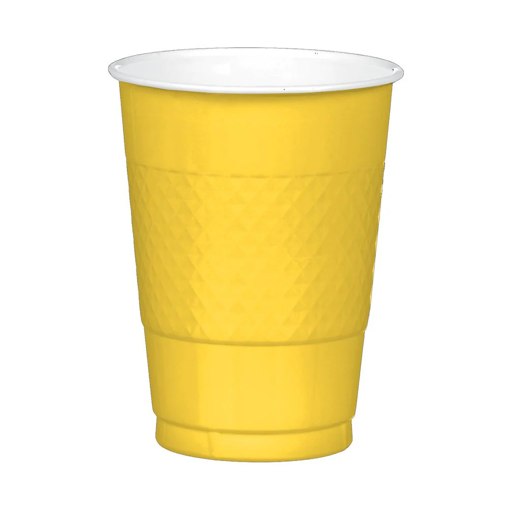 Yellow Sunshine 16oz Plastic Cups (20ct)
